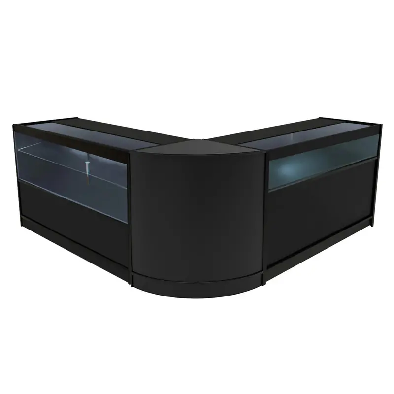 Adonis B1500 + C1500 + Cm60 Led Retail Counter Set – Matte Black 1