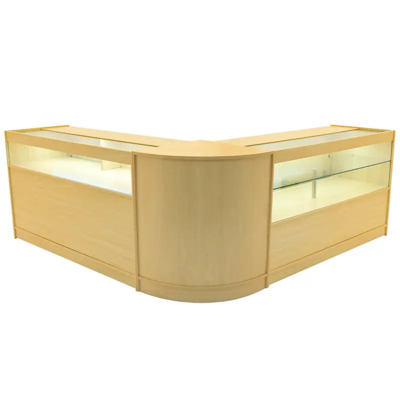 Adonis B1500 + C1500 + Cm60 Led Retail Counter Set – Natural Maple 1