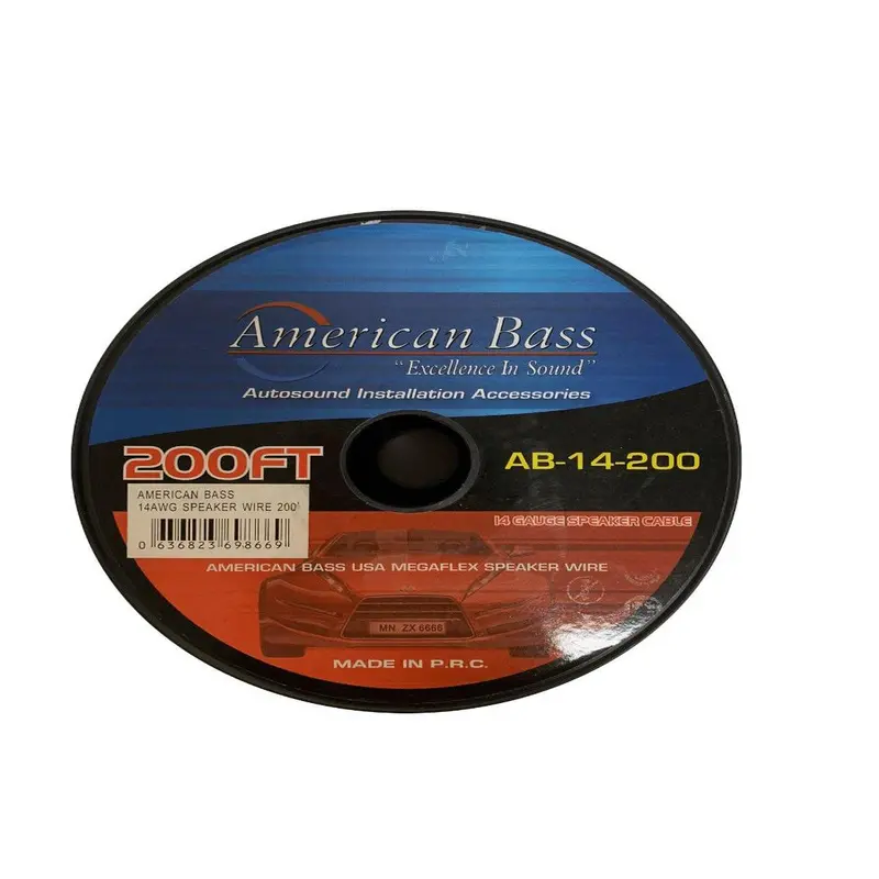 American Bass Ab14G 14-Gauge Blue Speaker Wire – 200 Feet 1