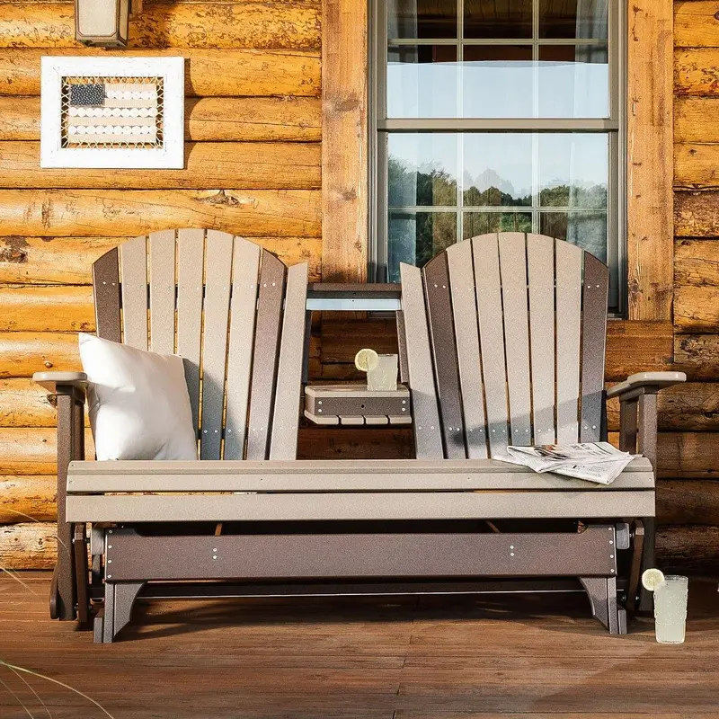 Amish 5-Foot Polyethylene Adirondack Glider 1