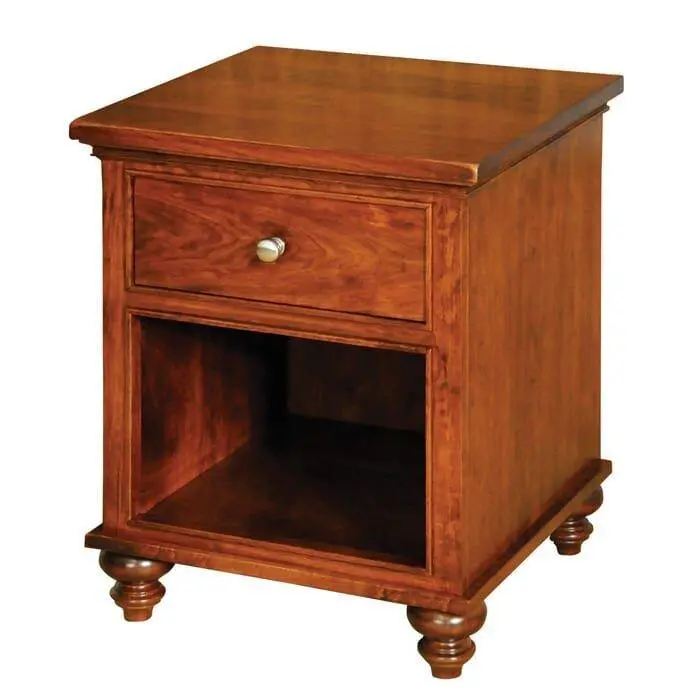 Amish Duchess 1-Drawer Nightstand – Minimalist Wooden Bedside Table 1