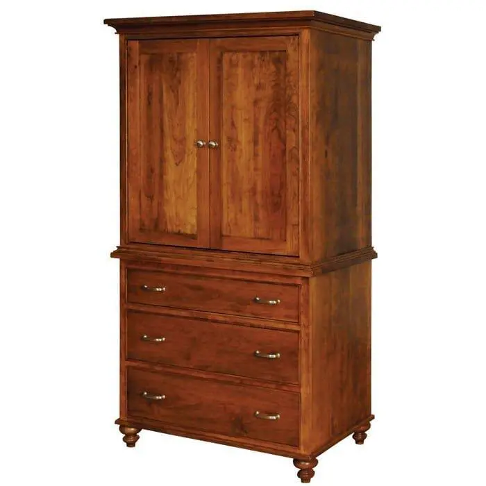 Amish Duchess Solid Wood Armoire – Full-Height Wardrobe With Hanging Space 1