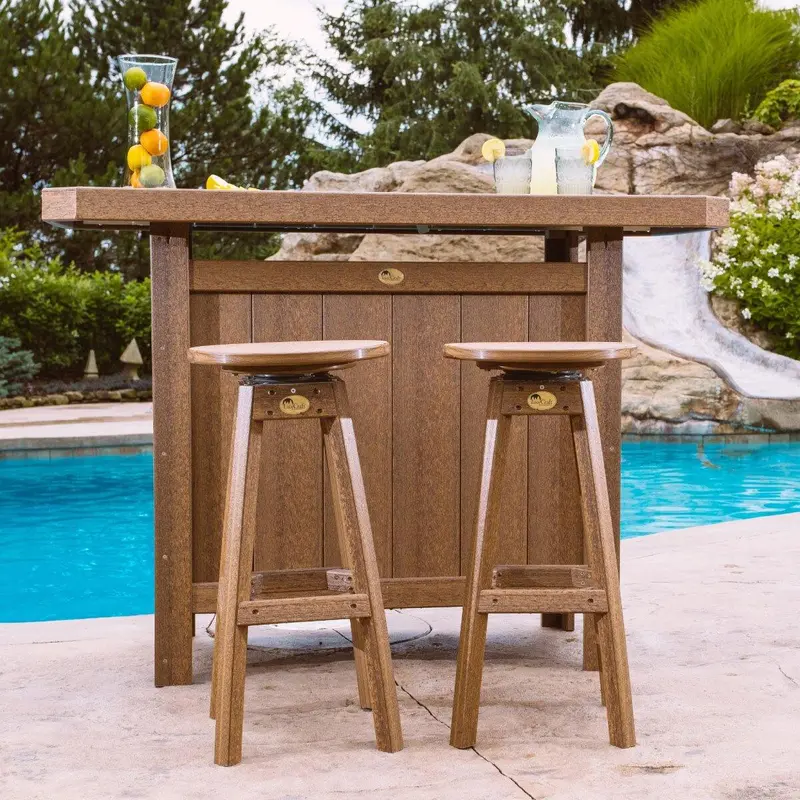 Amish Poly Outdoor Barstool – All-Weather Resin Counter Stool 1