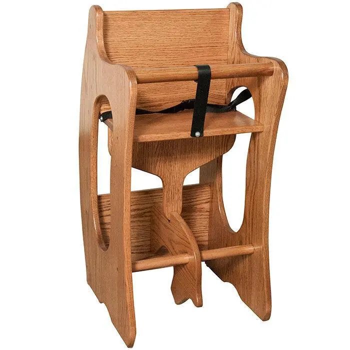 Amish Solid Hardwood 3-In-1 Convertible High Chair 1
