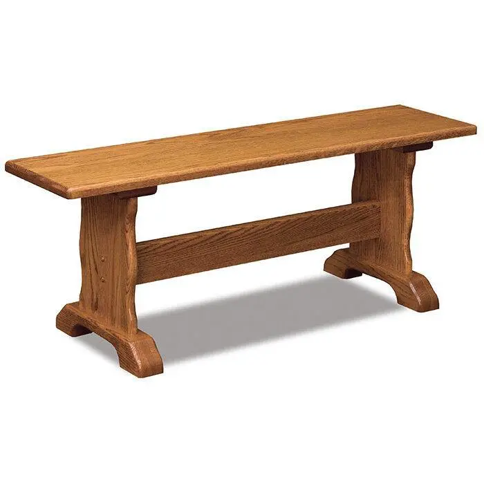 Amish Trestle Bench – Rustic Solid Wood Seating For Any Space 1