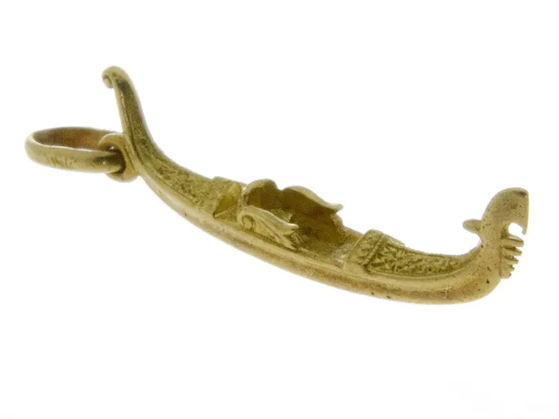 Antique 18K Gold Gondola Charm Pendant 1