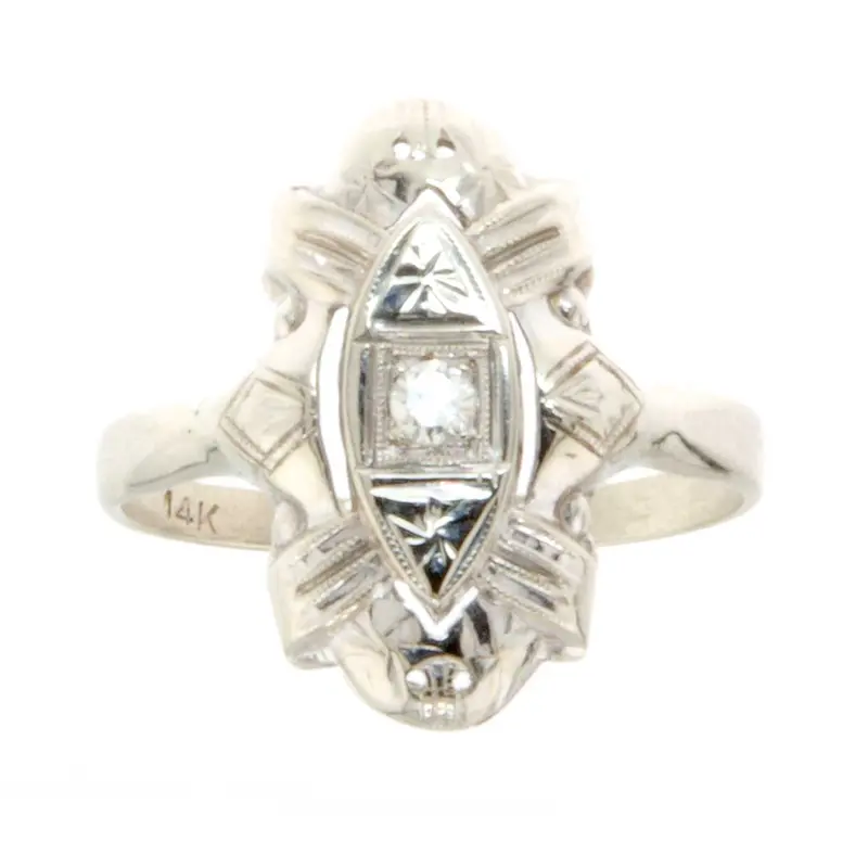 Antique African Shield Ring Featuring Old-World Diamond Accents 1