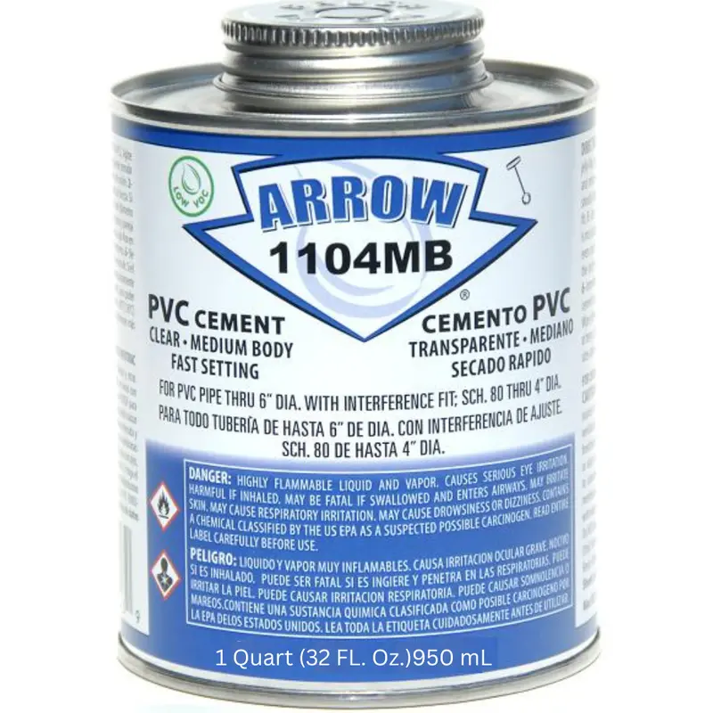 Arrow 1104Mb-Q Medium-Bodied Pvc Cement – Quart 1