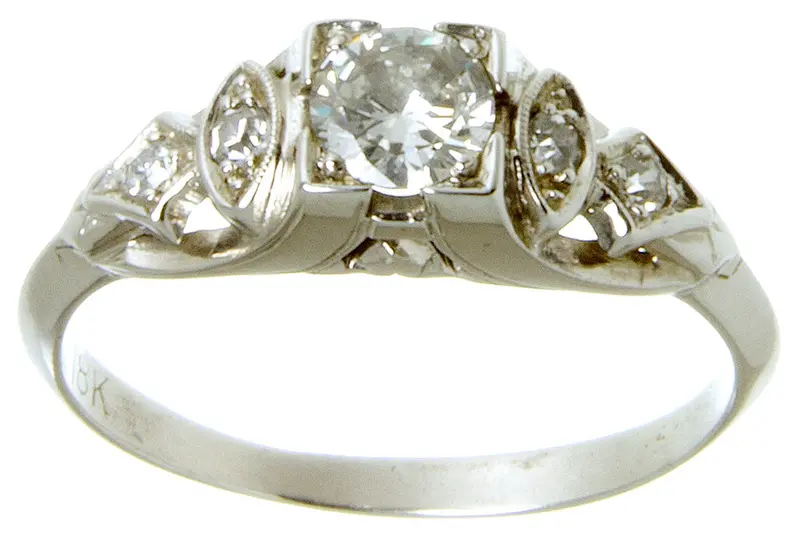 Art Deco–Style Diamond Engagement Ring From The 1930S 1