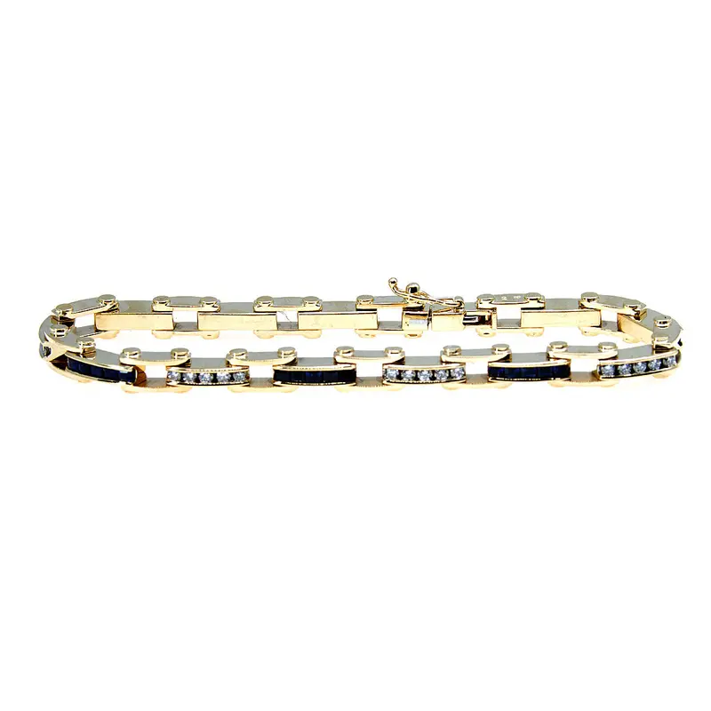 Artistic 2.70 Carat Sapphire And Diamond Bracelet 1