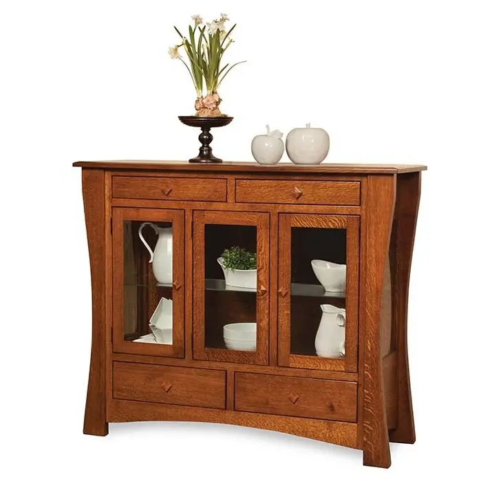 Arts & Crafts High Buffet – Amish Mission-Style Dining Room Storage Cabinet 1