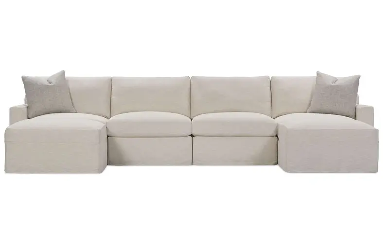 Asher Modular Slipcover Sectional Sofa – Customizable & Re-Coverable 1