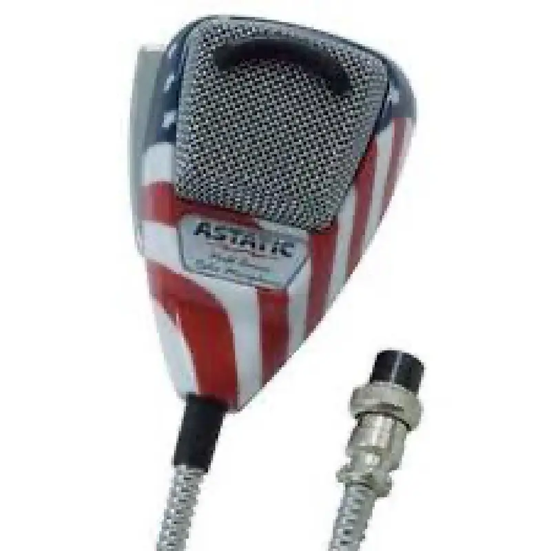 Astatic 636 American Flag Themed Microphone With Heavy-Duty Base (636Af) 1