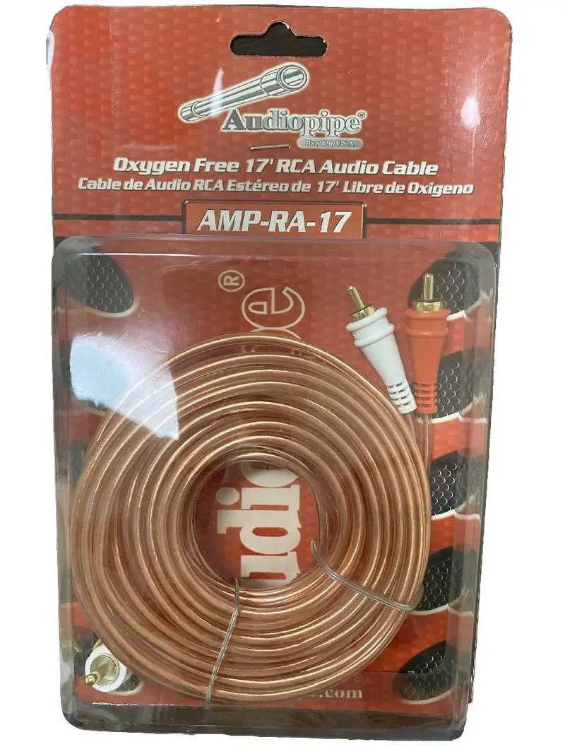 Audiopipe Amp-Ra-17 – 17-Foot Oxygen-Free Rca Cable Bulk Pack 1