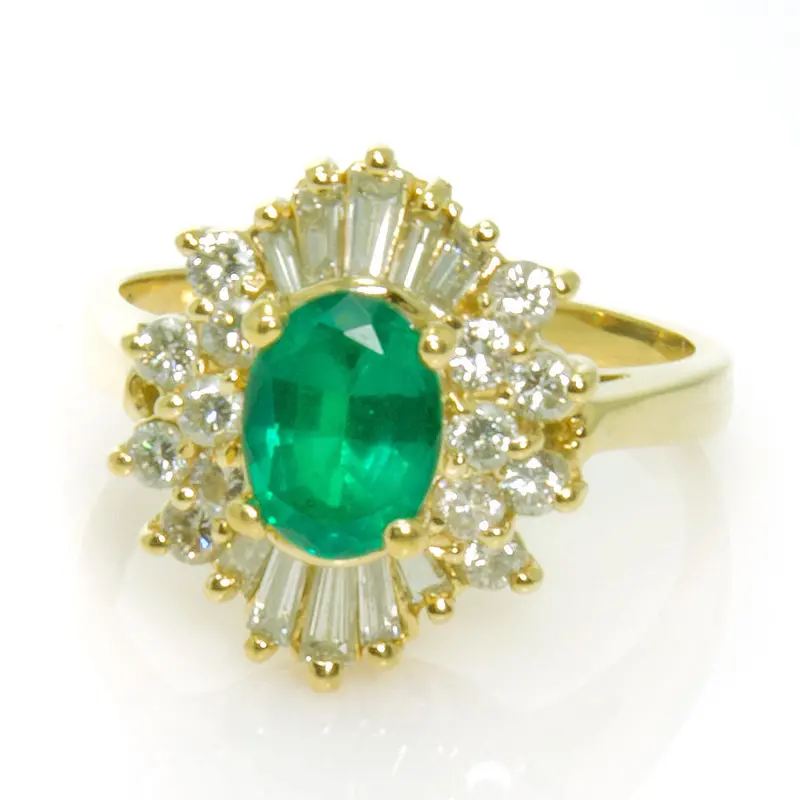 Ballerina-Style Emerald And Diamond Ring – 2.15 Carats Total Weight 1