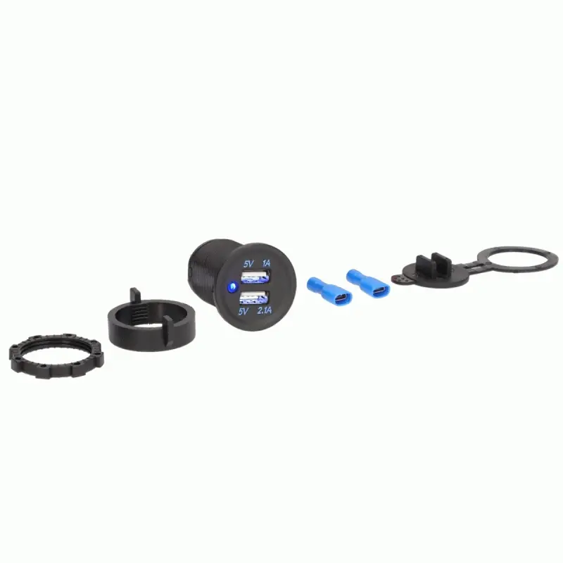 Bay Dual Usb Vehicle Power Socket – 5V Output, Compact Mount (Ibr57) 1