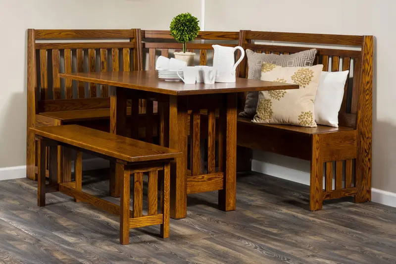 Bay Hill Nook Solid Wood Dining Set – Handcrafted Amish Furniture 1