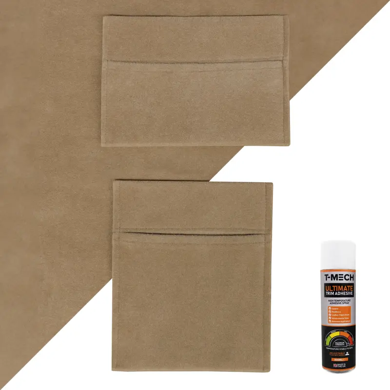 Beige Van Interior Carpet Lining Kit With Storage Pouches And Adhesive 1