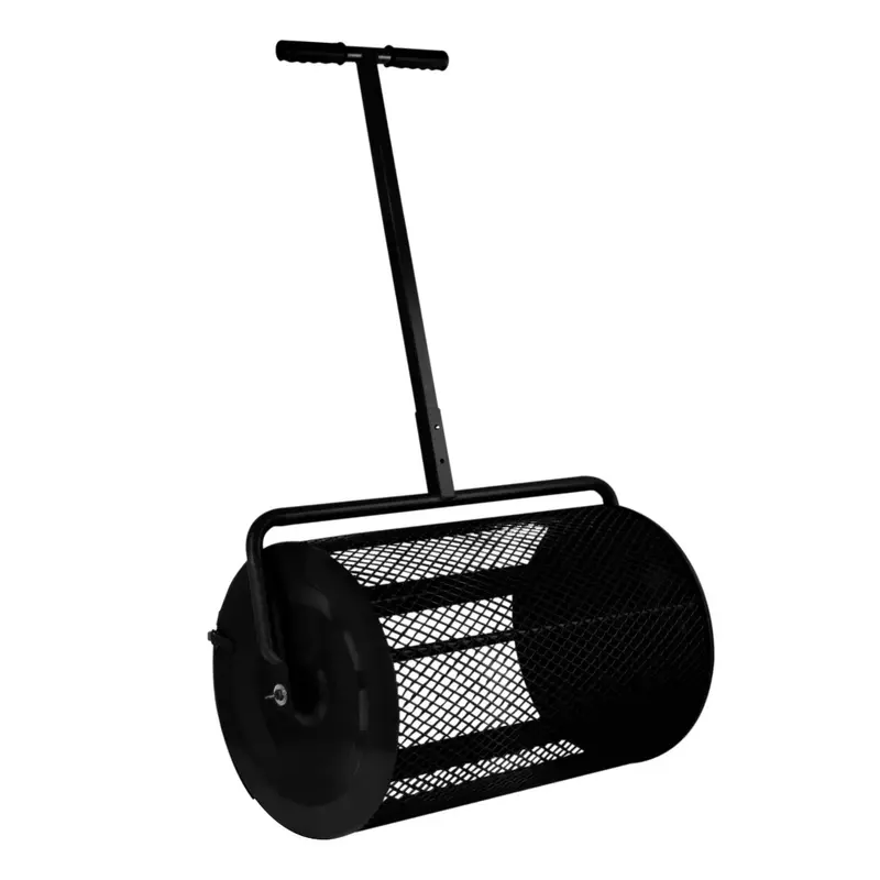 Black Compost And Peat Moss Spreader – Ergonomic Lawn & Garden Tool 1