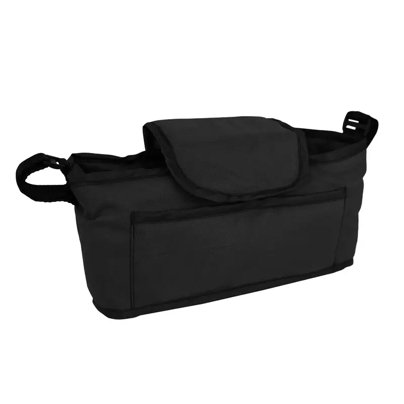 Black Pet Stroller Caddy Bag – Detachable Storage Accessory 1