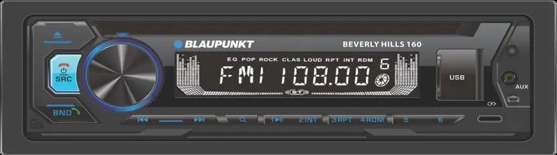 Blaupunkt Beverly Hills 160 Single-Din Am/Fm/Cd Receiver With Bluetooth And Triple Rca Outputs 1