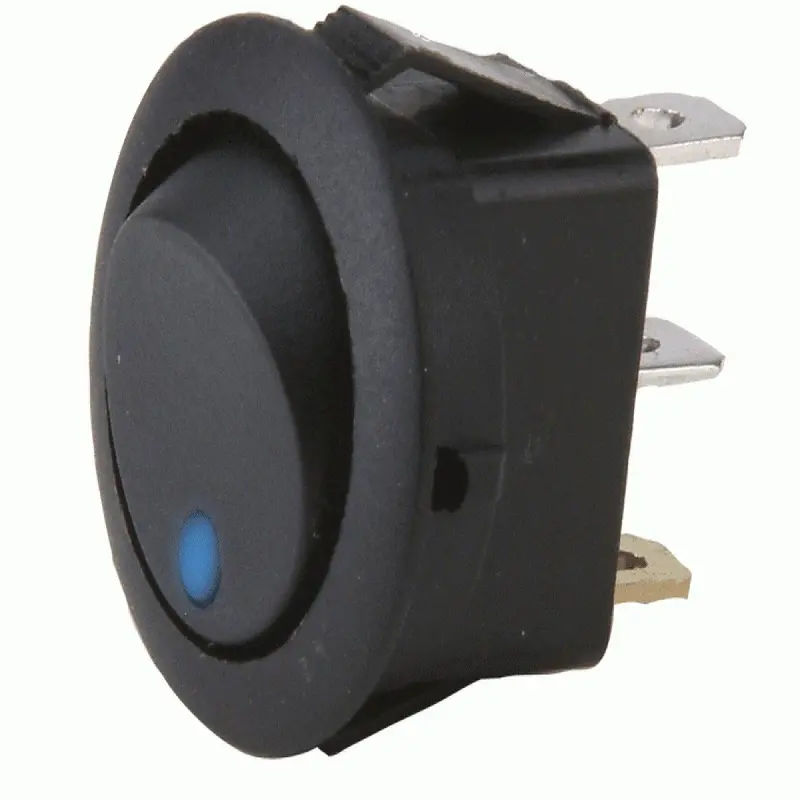 Blue Round Rocker Switch – Heavy-Duty On/Off Control (Ibrrsb) 1