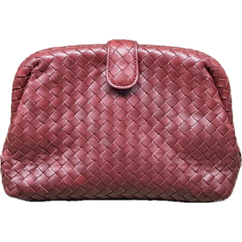 Bottega Veneta The Lauren 1980 Clutch – Red Intrecciato Nappa Leather 1