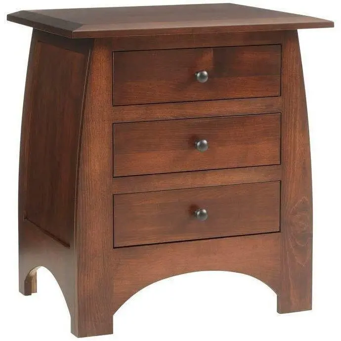 Bourdeaux 3-Drawer Nightstand – Amish Crafted Bedside Storage 1