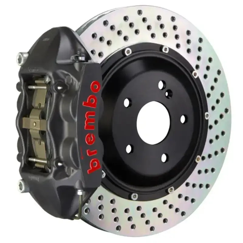 Brembo Rear Big Brake Kit For 2015–2019 Corvette Z06 (Excl. Cc) – 4-Piston Calipers, 380X28Mm Drilled Two-Piece Rotors (Black Ha Finish) 1
