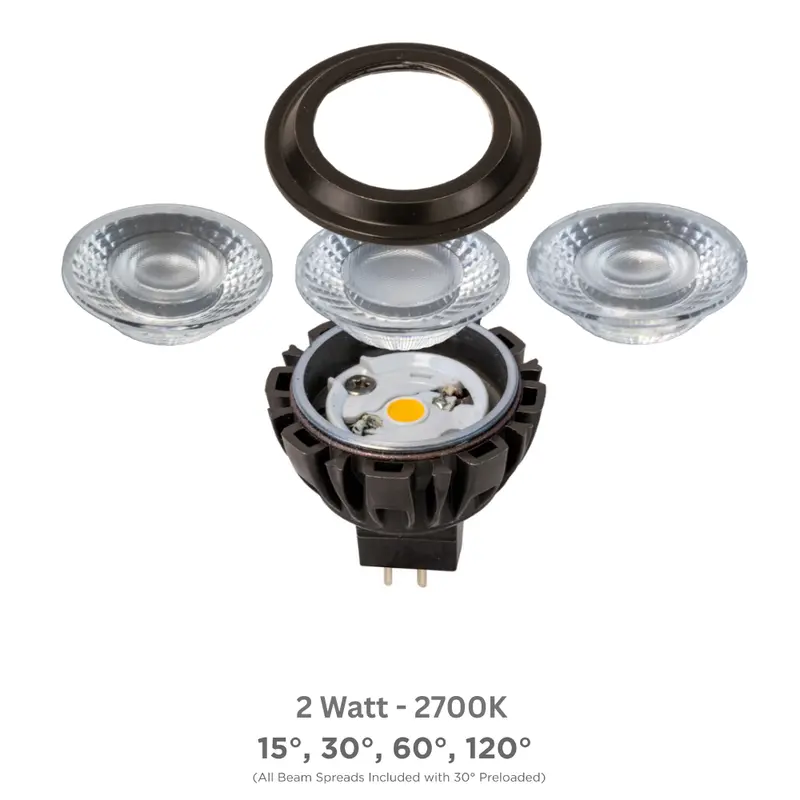 Brilliance Mr16 Led Gen6 Bulb – 2W, 2700K Warm White, Interchangeable Optics 1