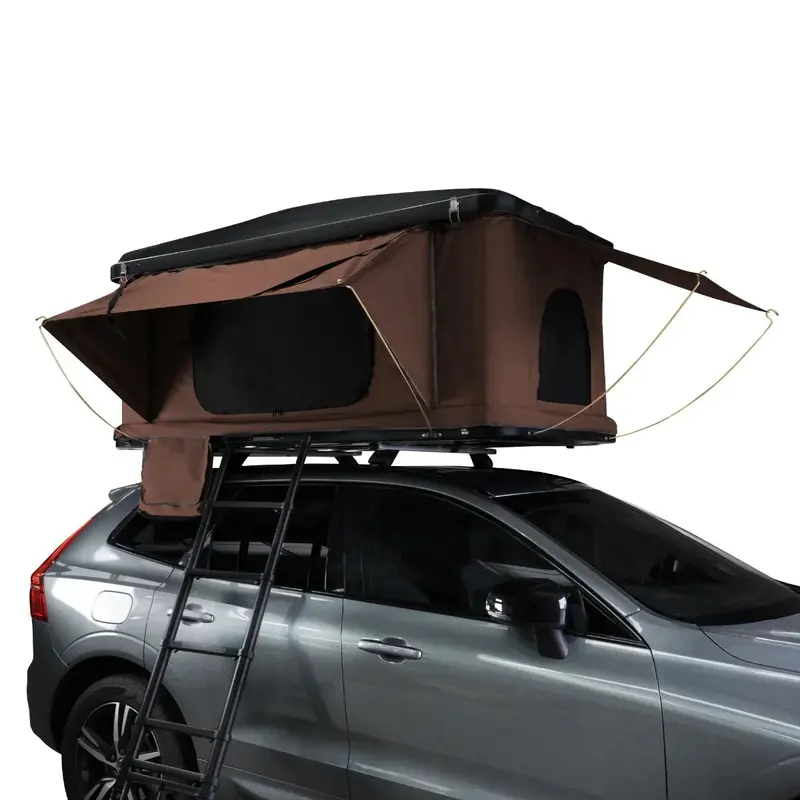 Brown Automotive Roof Tent For Overlanding And Camping 1