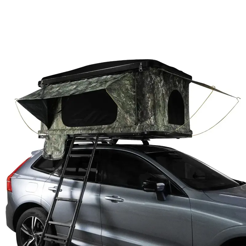 Camouflage-Style Rooftop Car Tent For Overlanding And Camping 1