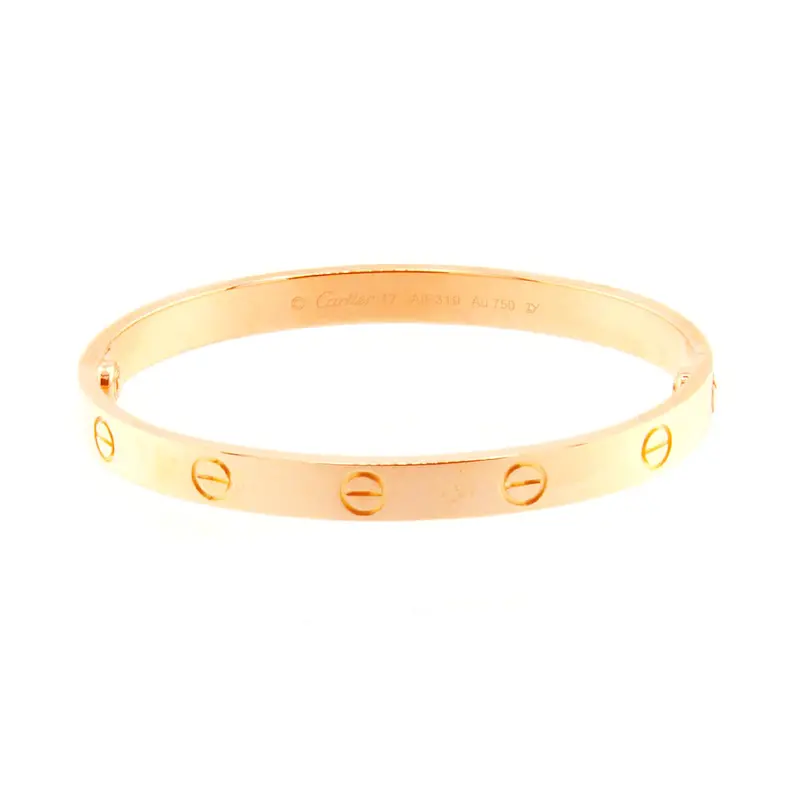 Cartier Love Bracelet – 18K Pink Gold Interlocking Links 1