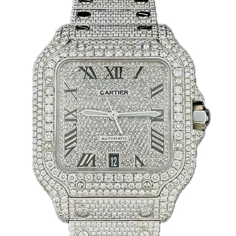 Cartier Santos De Cartier Large Diamond-Set Watch 1