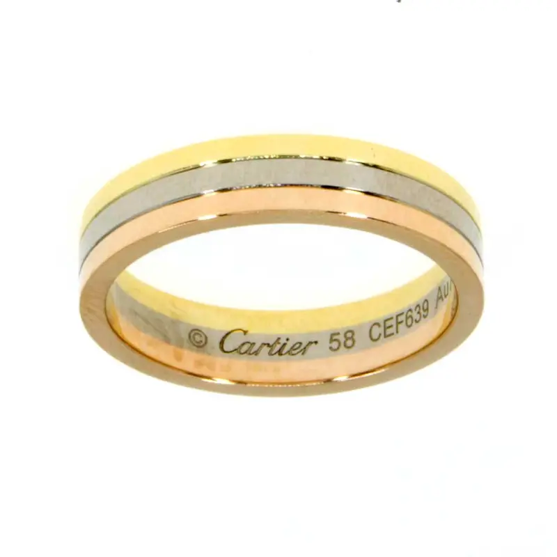 Cartier Vendôme Wedding Band – Platinum And 18K Gold Louis Cartier Style 1