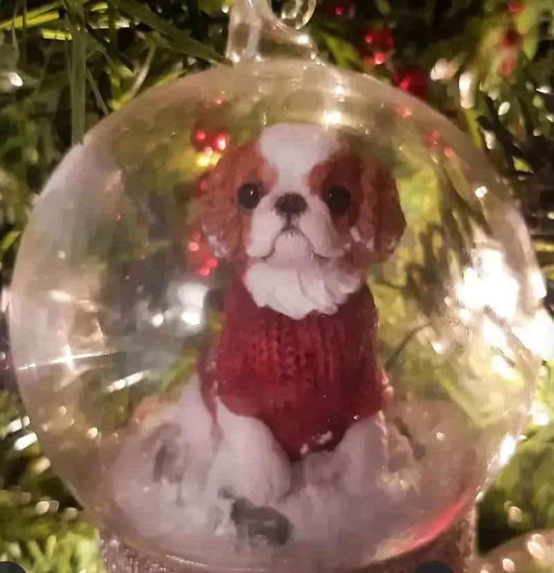 Cavalier King Charles Spaniel Ornament For Christmas Tree 1