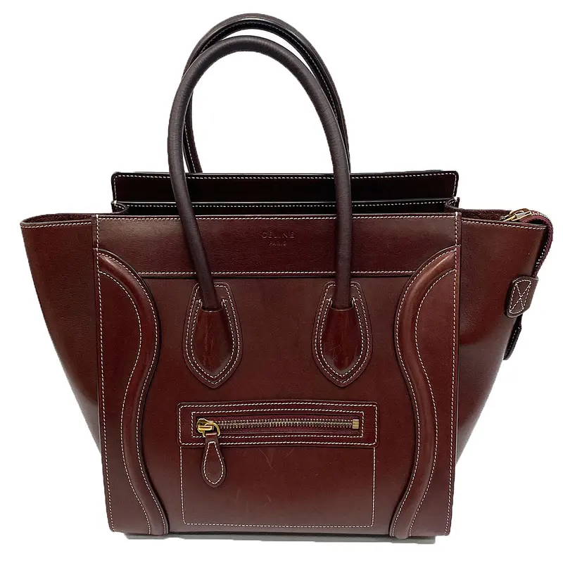 Celine Micro Luggage Tote In Natural Calfskin Leather 1