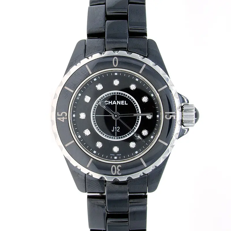 Chanel J12 Ceramic Watch With Diamond-Set Dial (Box & Papers) 1