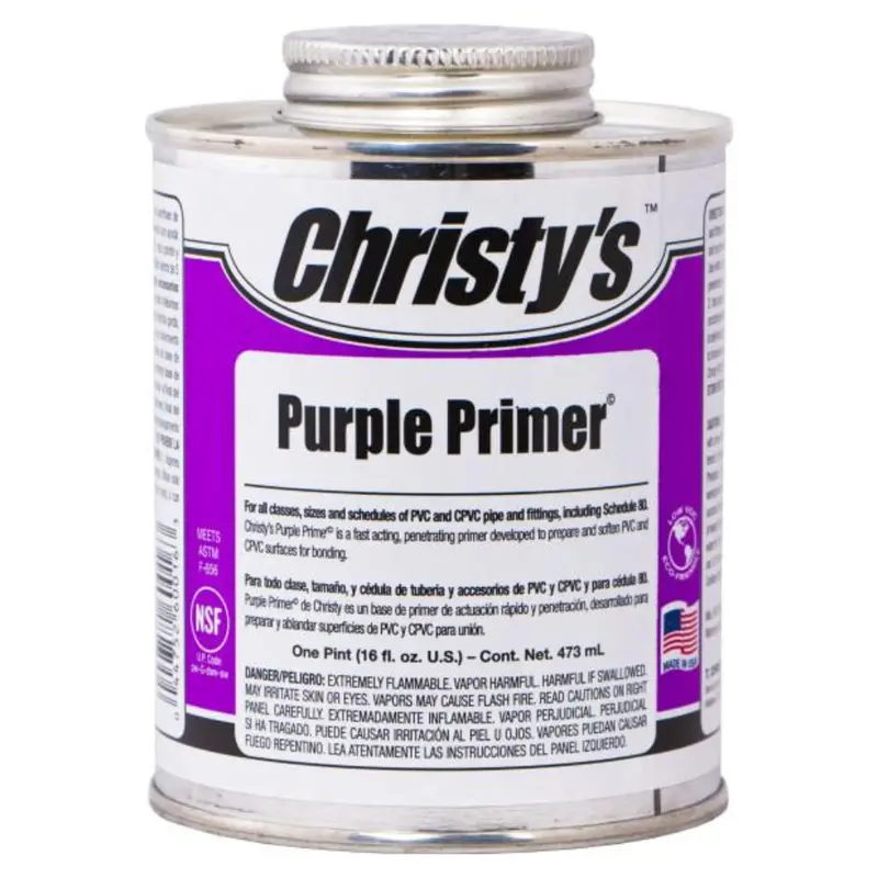 Christys Red Hot Purple Pvc Primer – Pint-Sized Solvent Cement Prep (Rh-Purp-Pt-12) 1