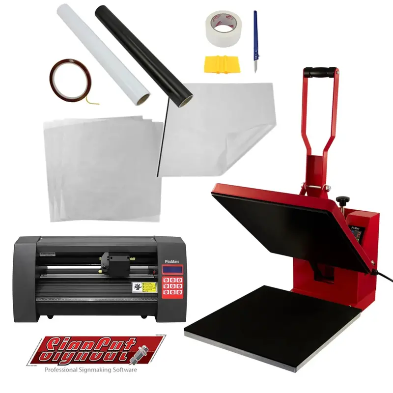 Clam 38X38Cm Heat Press + 36Cm Vinyl Cutter Bundle 1