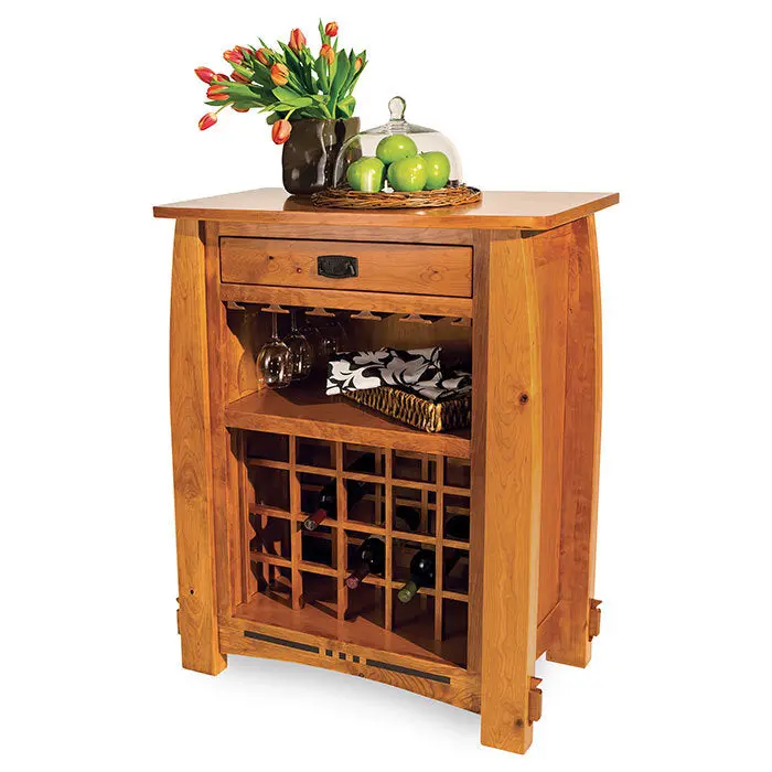 Colebrook Amish Wine Cabinet – Handcrafted Cellar Storage Unit 1