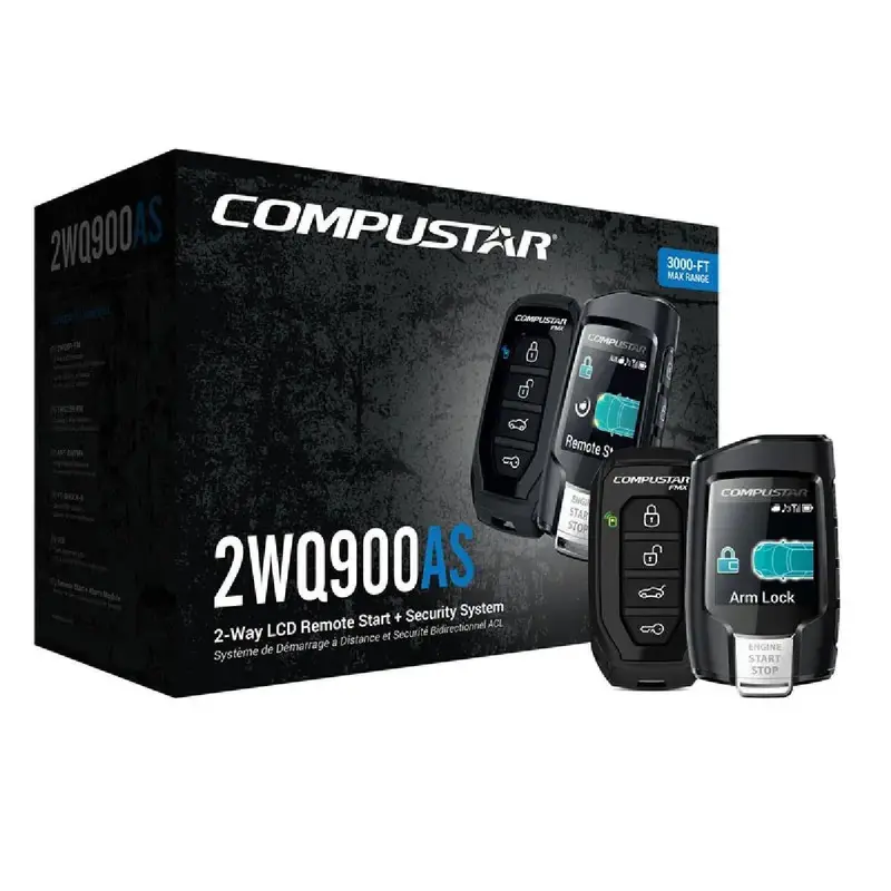 Compustar Cs2Wq900As 2-Way Remote Start & Security System With Lcd Remote 1