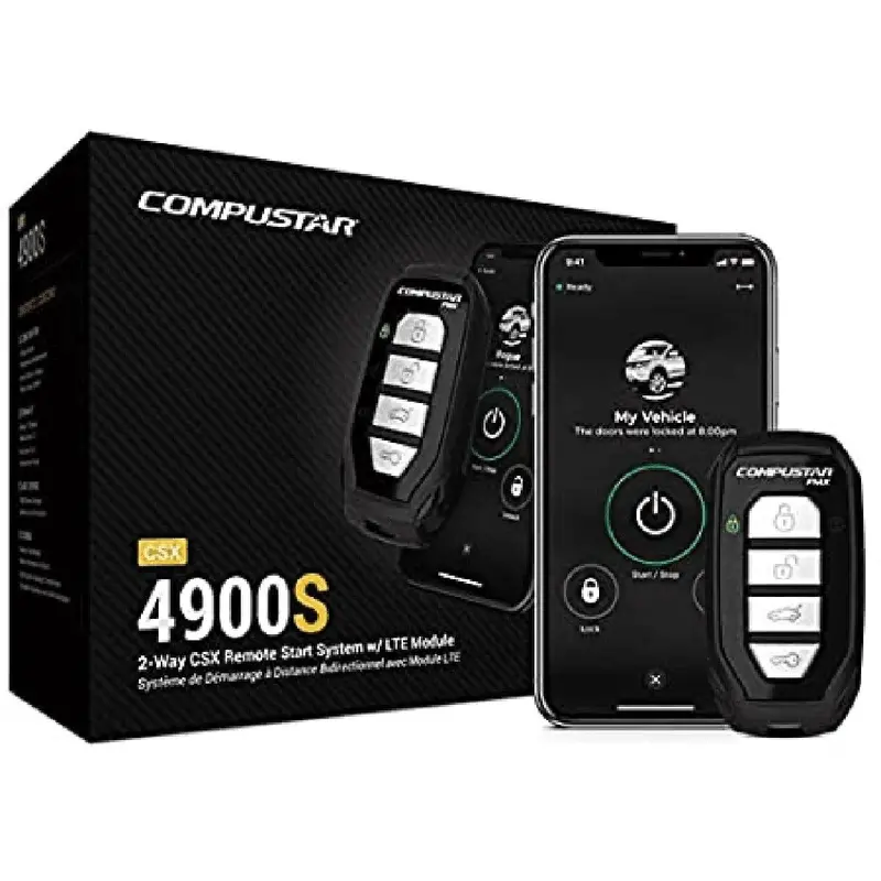 Compustar Csx4900S 2-Way Security System With Remote Start And Drone Mobile App Support 1