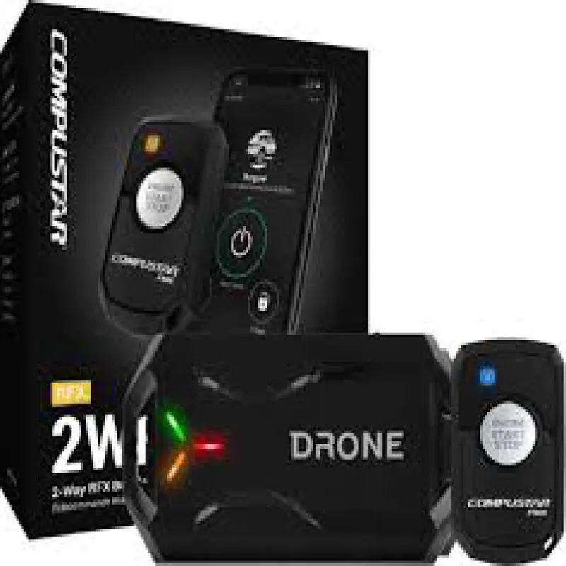 Compustar Rfx2Wr3Fm Two-Way Rf Kit – Single-Button Led Remote With Lte Drone Support 1