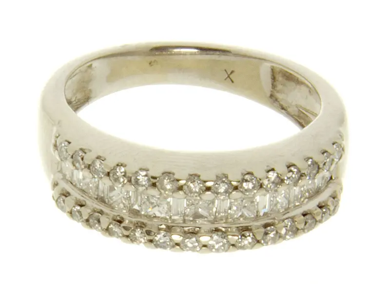 Contemporary Diamond Band – 0.70Ct Round, Princess & Baguette Mix 1