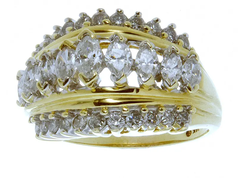 Contemporary Diamond Band Featuring Marquise And Round Brilliant Cuts – 1.30Ct 1