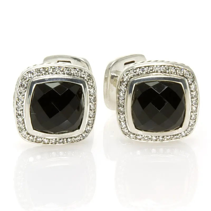 David Yurman Albion Cufflinks: Black Onyx And Pavé Diamonds 1