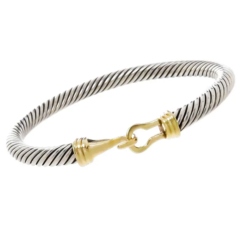 David Yurman Cable Classic Buckle Bangle – Sterling Silver And Gold Accent 1