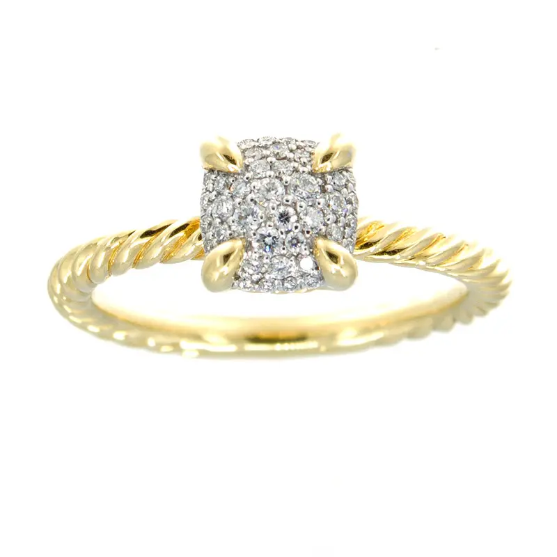 David Yurman Chatelaine Ring In 18K Gold With Full-Pavé Diamond Detailing 1