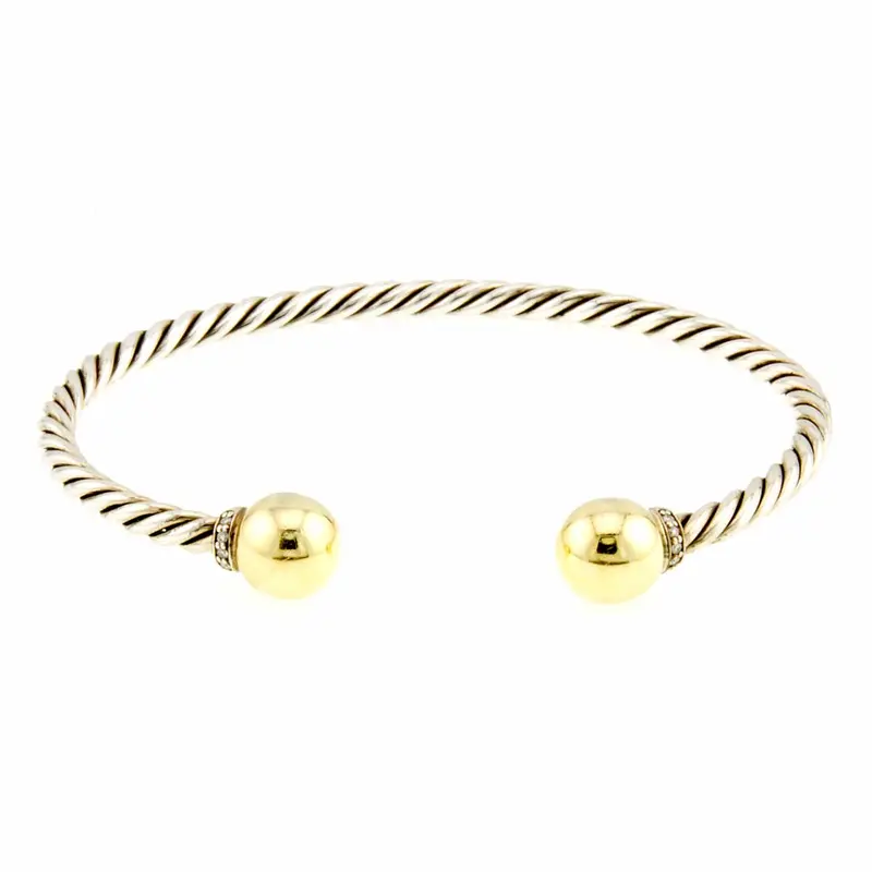 David Yurman Solari Bracelet In 18Kt Gold With Diamond Accents 1